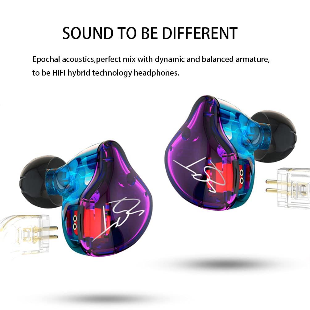CCA KZ ZST 1BA 1DD in Ear Earphone Clear HiFi Monitor Earbuds Wired Sport Gaming Earphone for Musician Singer Audiophile
