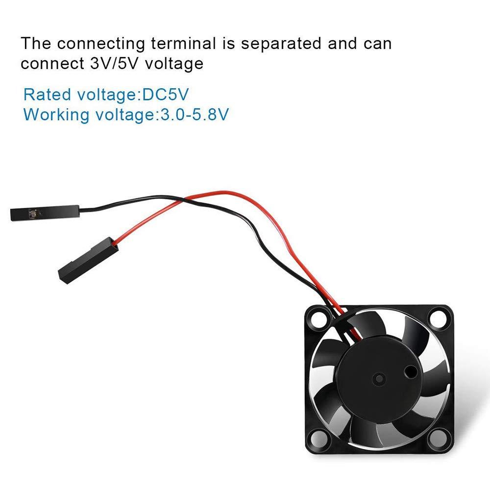 DORHEA Dorhea 2pcs 3007 Fan for Raspberry Pi 5 30x30x7mm Cooler Fan Pi Brushless Cooling Fan 30MM 1.18in 3.3V 5V DC Quiet Fan for Raspberry Pi 4, Pi 3 B+, Pi 3 B, Pi 2, Pi B+, Pi Zero/Zero W,Robot Project