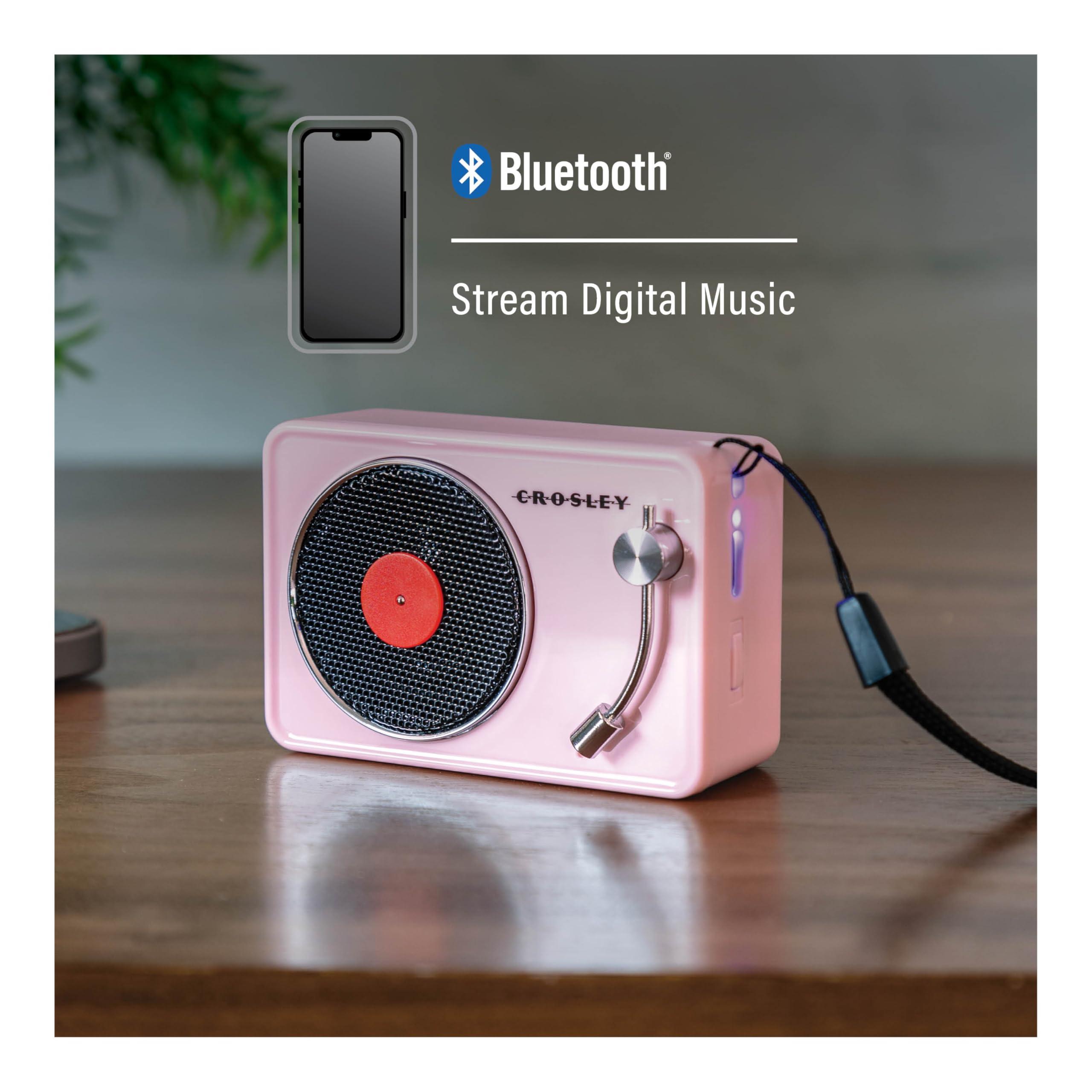 Crosley Crosley CR3029A-PI Portable Mini Turntable Bluetooth Speaker, Pink