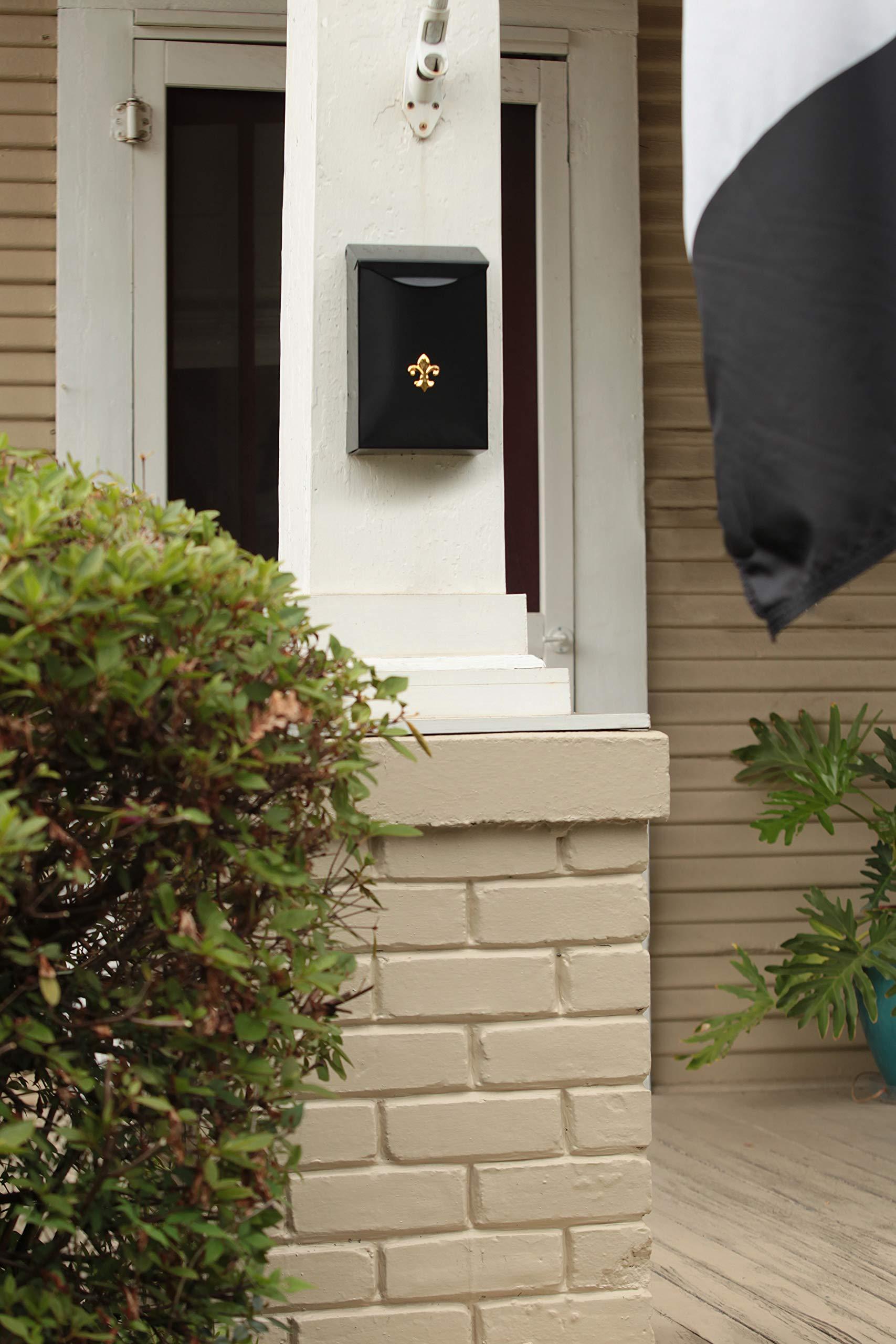 Gibraltar Mailboxes Gibraltar Mailboxes Classic Small Capacity Galvanized Steel Black, Wall-Mount Mailbox, BW110000