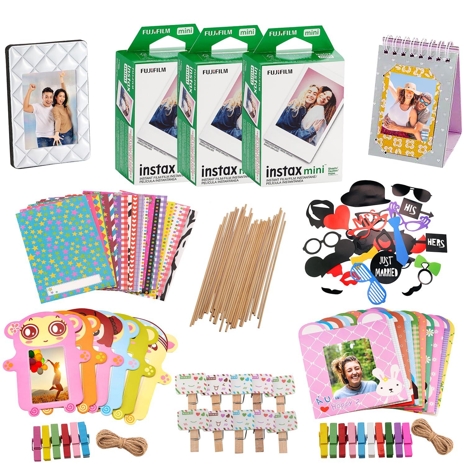 Fujifilm Fujifilm Instax Mini 8 Camera Accessory KIT Includes - Fuji Instant Film Sheets Premium Over 60 PCS Bundle Instax Mini 8 Films (60 Sheets)