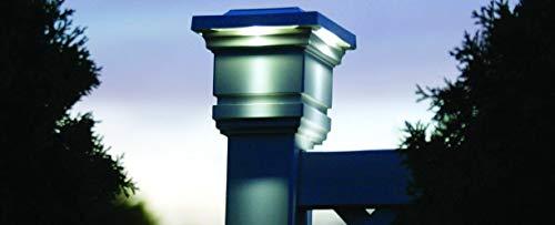 Classy Caps Classy Caps SL074W PVC Solar Post Cap, 4" x 4", White