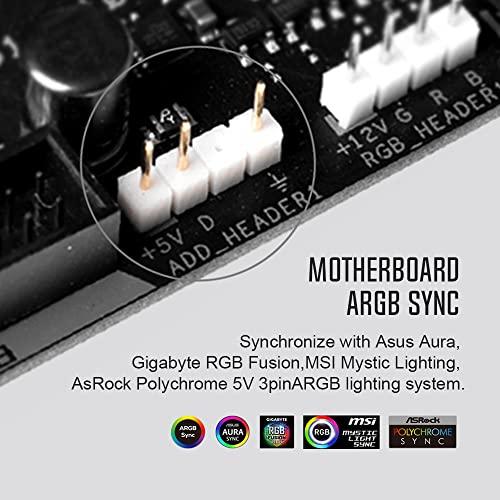 ID-COOLING ID-COOLING SE-214-XT ARGB CPU Cooler 4 Heatpipes CPU Air Cooler ARGB Light Sync with Motherboard(5V 3-PIN Connector) CPU Fan for Intel/AMD, LGA 1700 Compatible