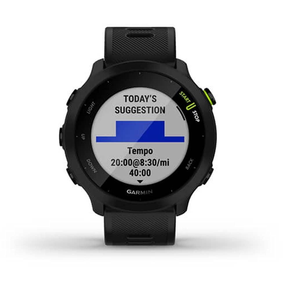 Garmin Garmin Forerunner 55 GPS Running Watch (Black) with 2-Pack Screen Protector Bundle