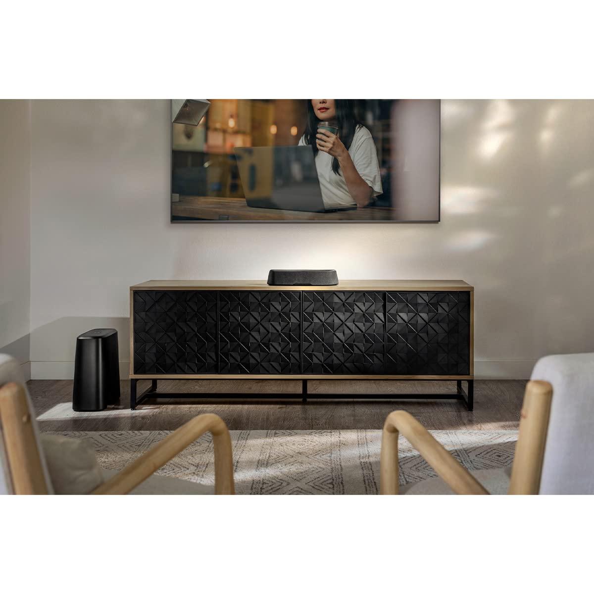 Polk Audio Polk MagniFi Mini AX Sound Bar with Wireless Subwoofer, Dolby Atmos and DTS:X Certified, Polk's Patented VoiceAdjust & SDA Technologies, Ultra-Compact Design, Easy Setup, Black