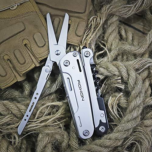Roxon ROXON S801 16-in-1 STROM Multitool Pliers-Pocket Multi Tool, Multitool with Bits Group. Multi Tool for Survival, Camping, Hunting and Hiking
