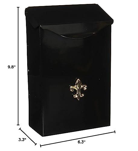 Gibraltar Mailboxes Gibraltar Mailboxes Classic Small Capacity Galvanized Steel Black, Wall-Mount Mailbox, BW110000