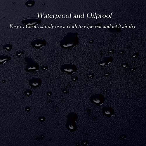 ZOCIS Waterproof Leather Desk Pad with Edge Protector, Premium Extended Desk Mouse Mat for Home Office Accessories, Large Office Desk Pad Protector Desk Writing Pad,60x30cm,Gray