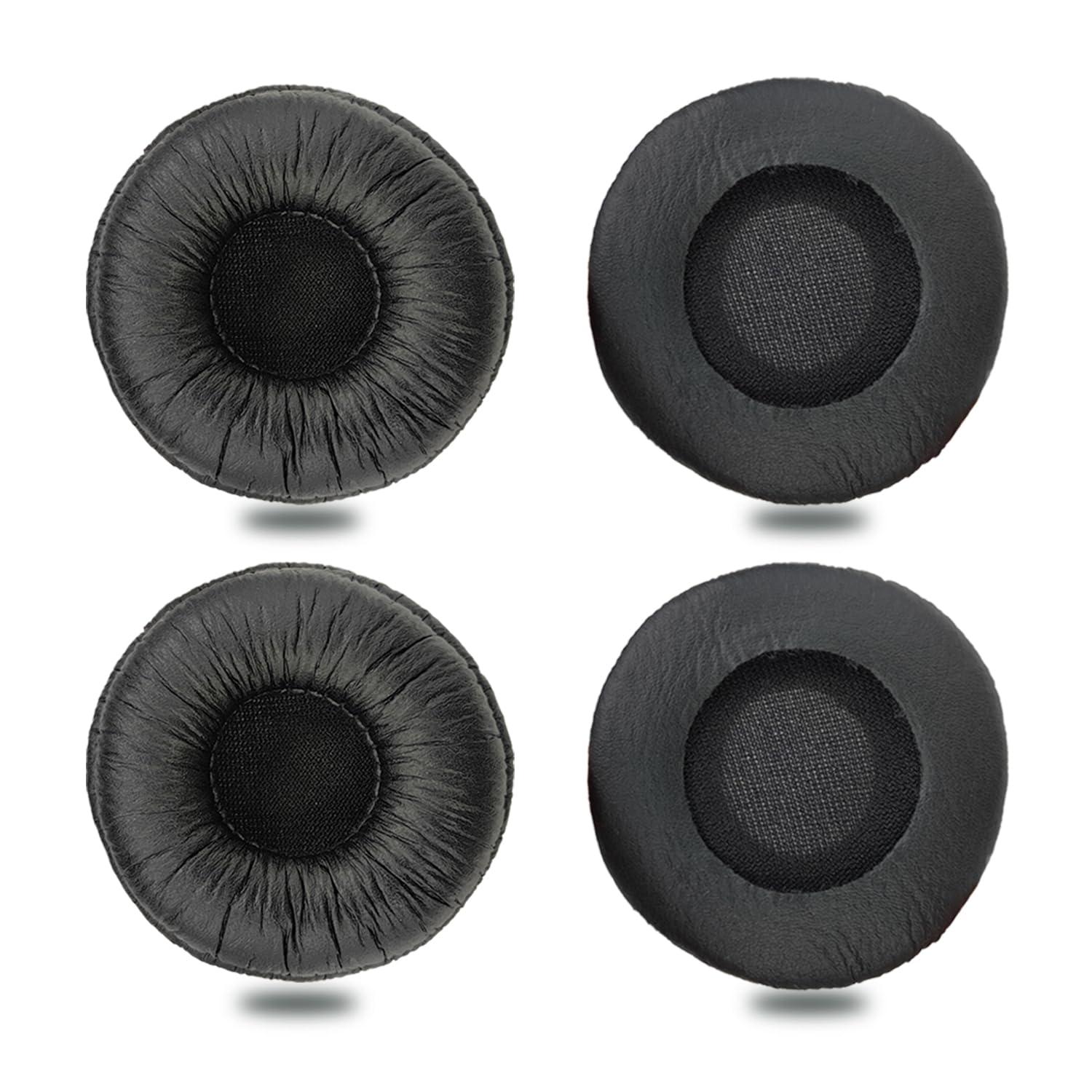 Weatwo Ear Cushions for Plantronics Headset, 50mm Replacement Headphone Earpads Covers for Plantronics HW251N 510 520 Blackwire 3210 3220 3310 3320 Jabra PRO 920 930 9450 BIZ 1500 1900 2400II-4 Pack