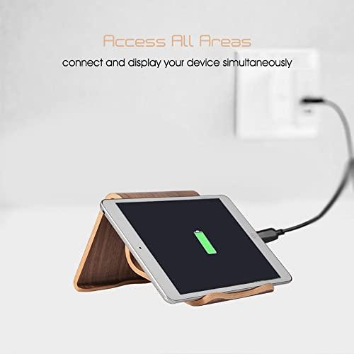 SAMDI SAMDI Wood Tablet Stand, Wooden iPad Holder: Desktop Stand Holder Dock for new iPad 2017 Pro 9.7, 10.5, Air mini 2 3 4, Kindle, Nexus, Accessories, Tab, E-reader, other Tablets(4-13 inch)-Black Walnut