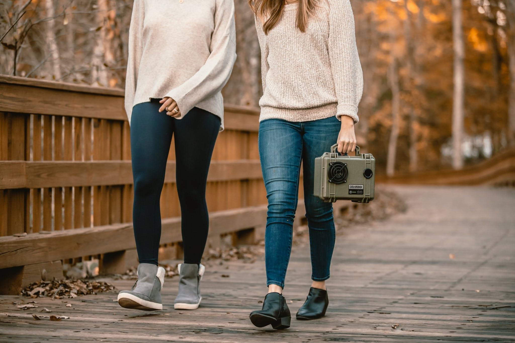 DemerBox DemerBox: Waterproof, Portable, and Rugged Outdoor Bluetooth Speakers. Loud Sound + Deep Bass, 40+ hr Battery Life, Dry Box + USB Charging, Multi-Pairing Party Mode (Paniman Yellow, DB1)