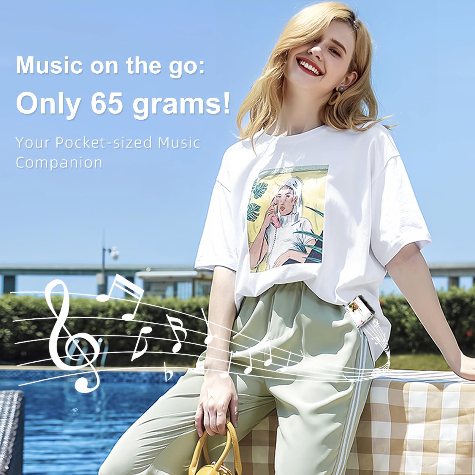 HIFI WALKER HIFI WALKER G7Mini 16GB MP3 Player with Bluetooth and WiFi, MP4 MP3 Player with Spotify, MP3 Player with Speaker, Portable Android MP3 Player Support Deezer, Audible, Pandora, Amazon Music (WH-16GB)