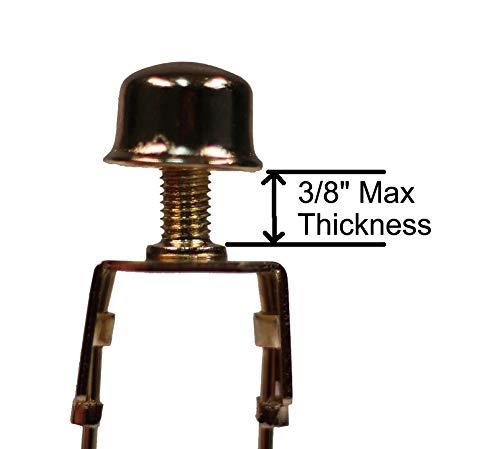 Creative Hobbies Creative Hobbies Lamp Shade Light Bulb Clip Adapter Clip on with Shade Attaching Finial Top - Gold