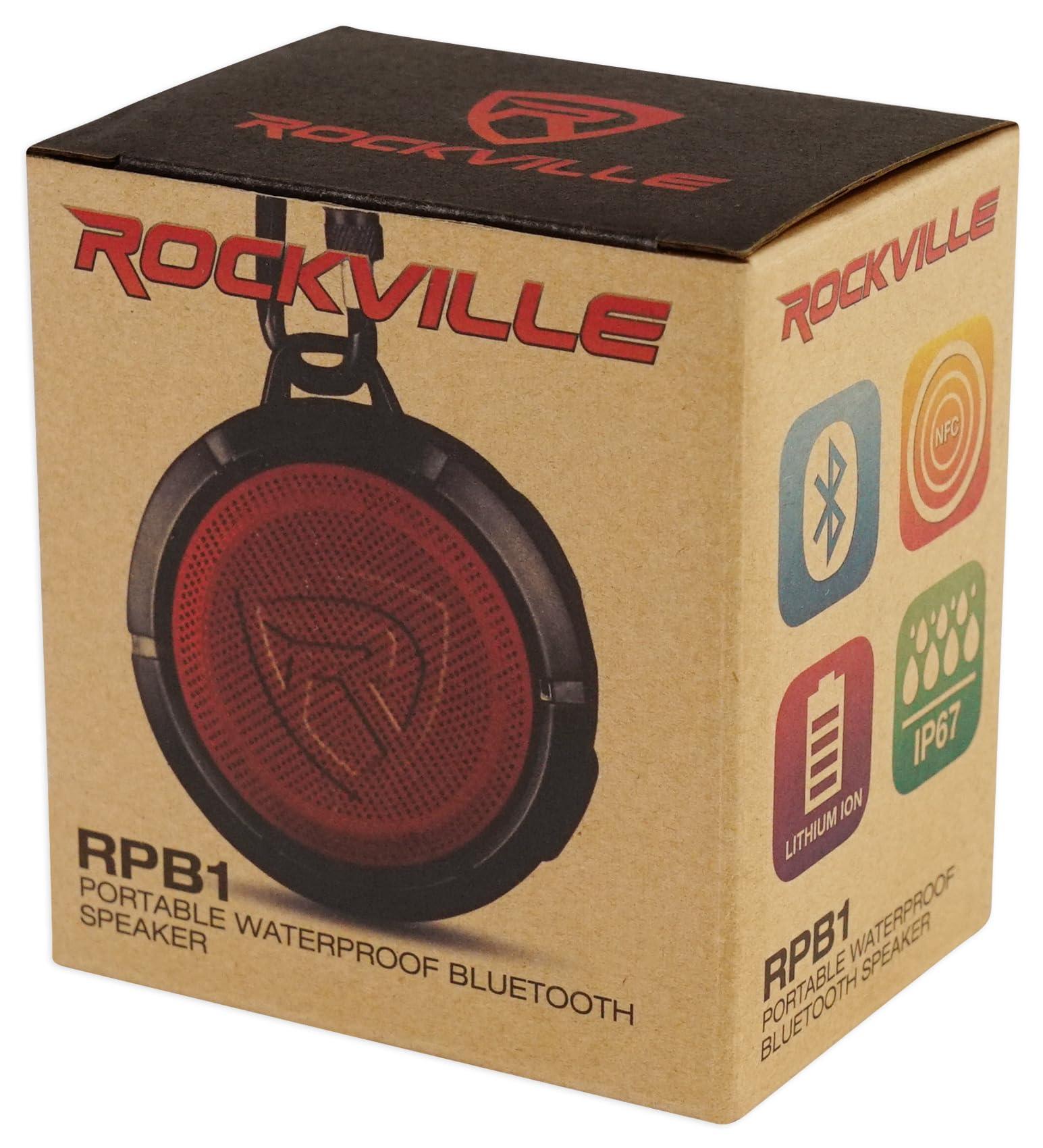 Rockville Rockville RPB1 10 Watt Waterproof Portable Handheld Bluetooth Speaker+NFC Loud!, Black
