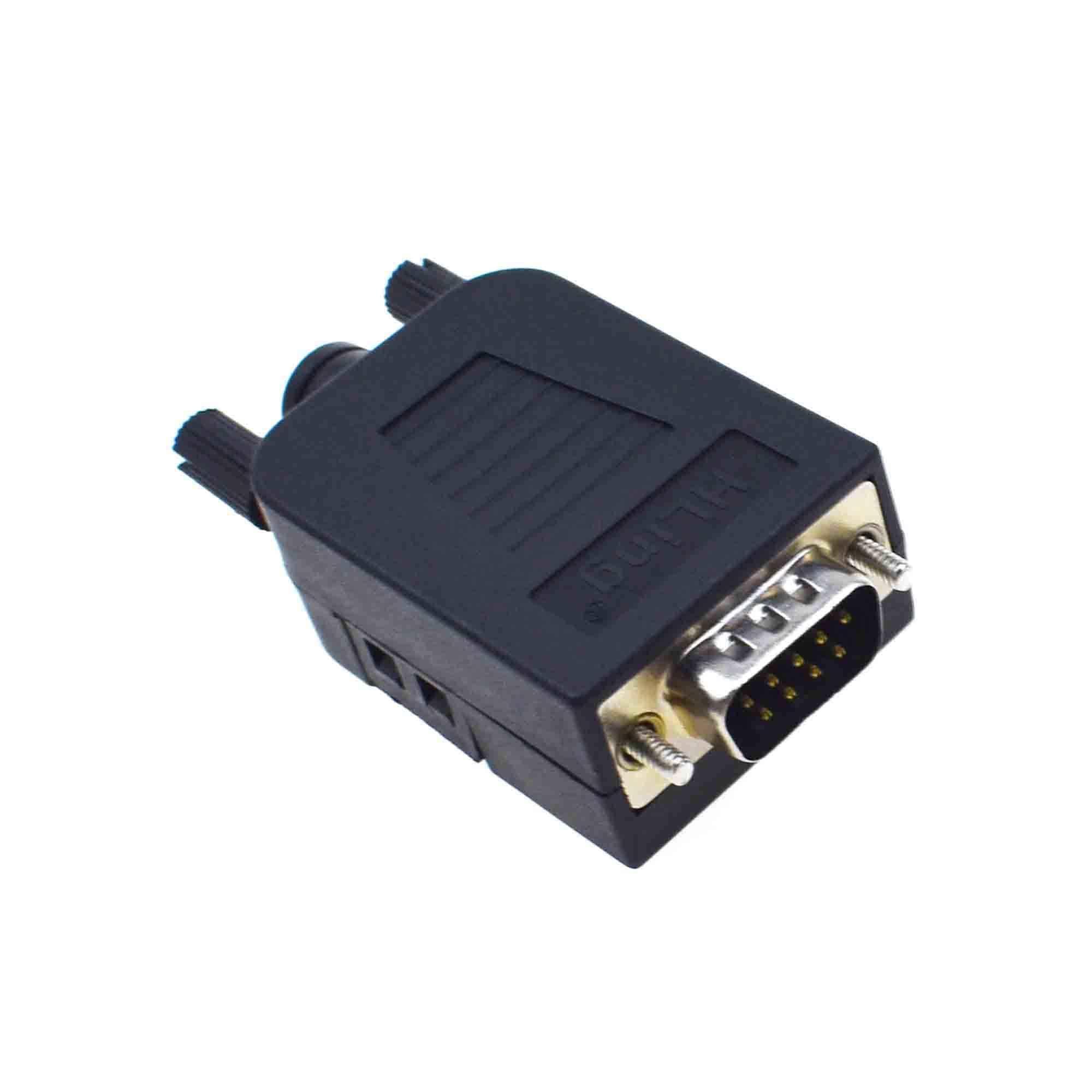 Reland Sun DB9 Breakout Connector RS232 D-SUB Female and Male 9-pin Port Adapter to Terminal Connector Signal Module with case (HL-DB9M-A)