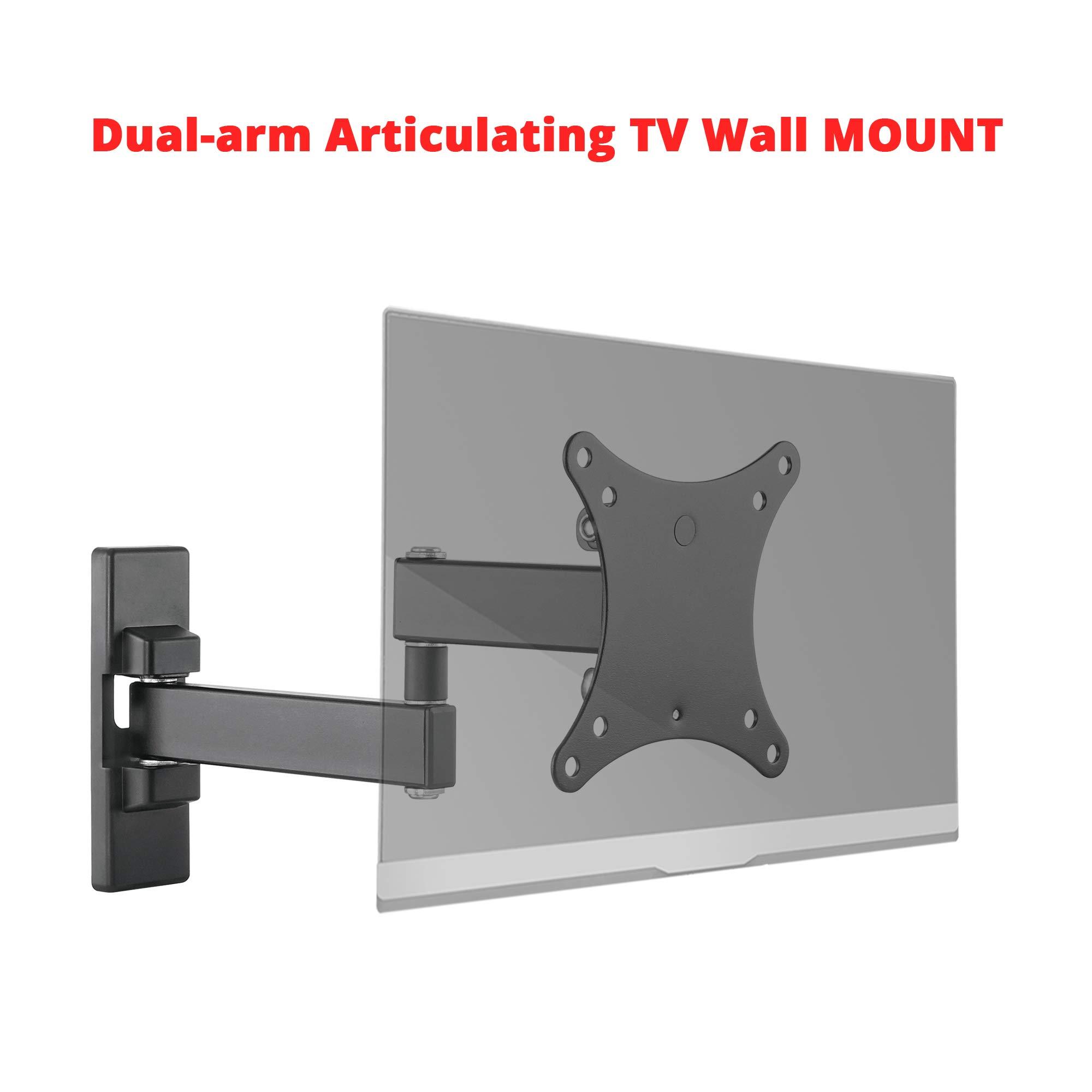 SIIG SIIG TV Monitor Wall Mount for Most 13\" to 27\" LCD Plasma Flat Screen Monitors up to 33lbs - VESA 75x75mm/ 100x100mm - Full Motion Articulating Adjustable Extension ARM