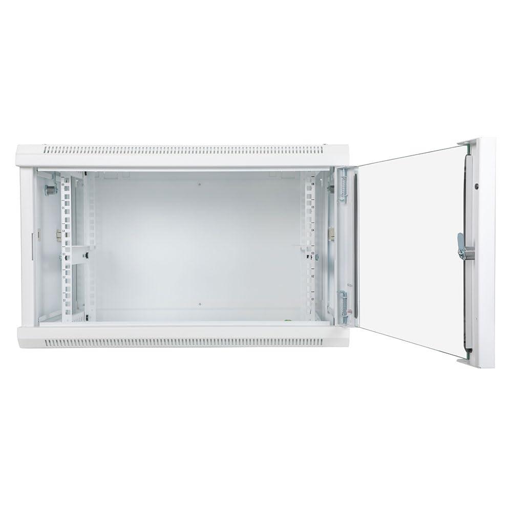 NavePoint NavePoint 6U Network Cabinet with Glass Door 6U Wall Mount Server Cabinet White 19 Rack for IT Equipment, AV Devices, Networking Equipment 17 Deep Server Rack Enclosure