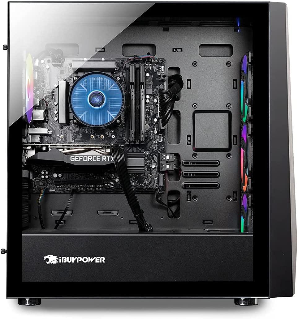 iBUYPOWER iBUYPOWER Pro Gaming PC Computer Desktop TraceMR 245i (Intel i7 11700F 2.5 GHz, NVIDIA GeForce RTX 2060 12GB, 16GB DDR4, 480 GB SSD + 1 TB HDD, WiFi Ready, VR Ready, Windows 11 Home), Black