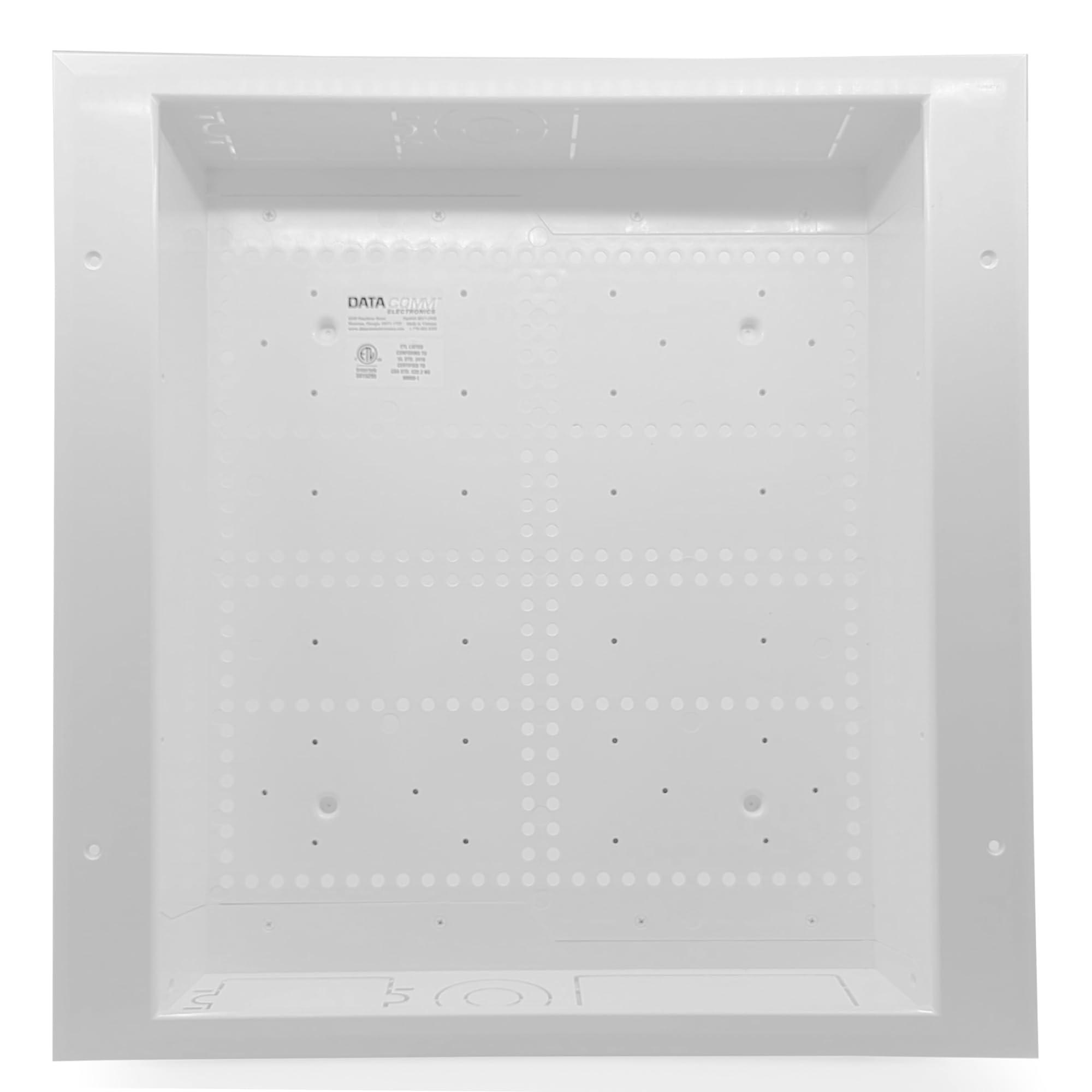 DATA COMM DataComm Electronics 45-8017-1 Multi-Functional Recessed Media Box For Seamless Home & Office Connectivity Solutions, In Wall Box, Hides TV Outlet & Cables (No Receptacle)