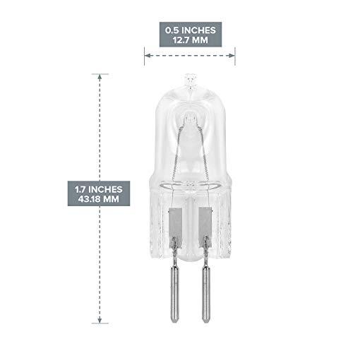 12Vmonster 10 Pack GY6.35 12 Volt Clear Dimmable T4 Q35/GY6.35/CL/12V 35 Watt 35W Halogen Light Bulb Under Cabinet Type JC Lighting Kitchen Low Voltage Landscaping Lighting Fixture Landscape G6.35 12V Bi-Pin