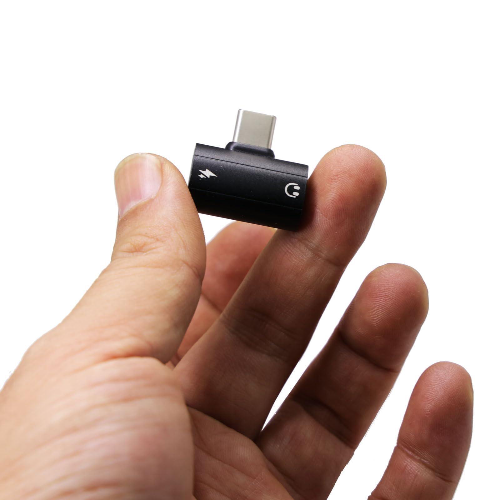 Fidioto USB C to 3.5mm Headphone and Charger Adapter, 2-in-1 USB C PD Charging Port with Aux Audio Jack, Compatible for 15/15 Pro, Mate 60 Pro, Samsung Galaxy S22 S21 S20, Google Pixel 4 3 XL and More