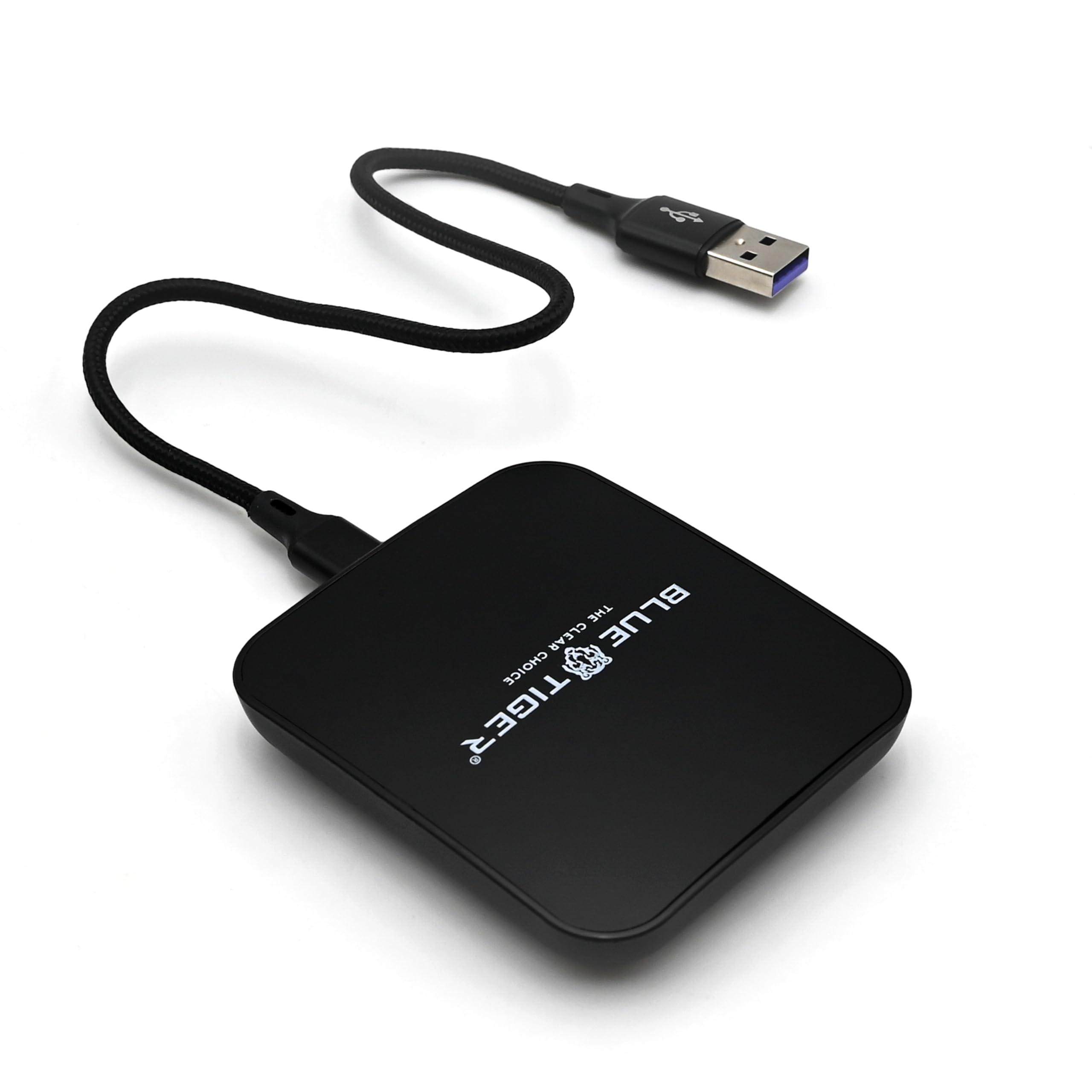 Blue Tiger Blue Tiger TigerConnect Wireless iOS|Apple CarPlay & Android Auto Adapter Converts Wired to Wireless CarPlay Plug & Play Stable and Fast Connection for Cars & Trucks