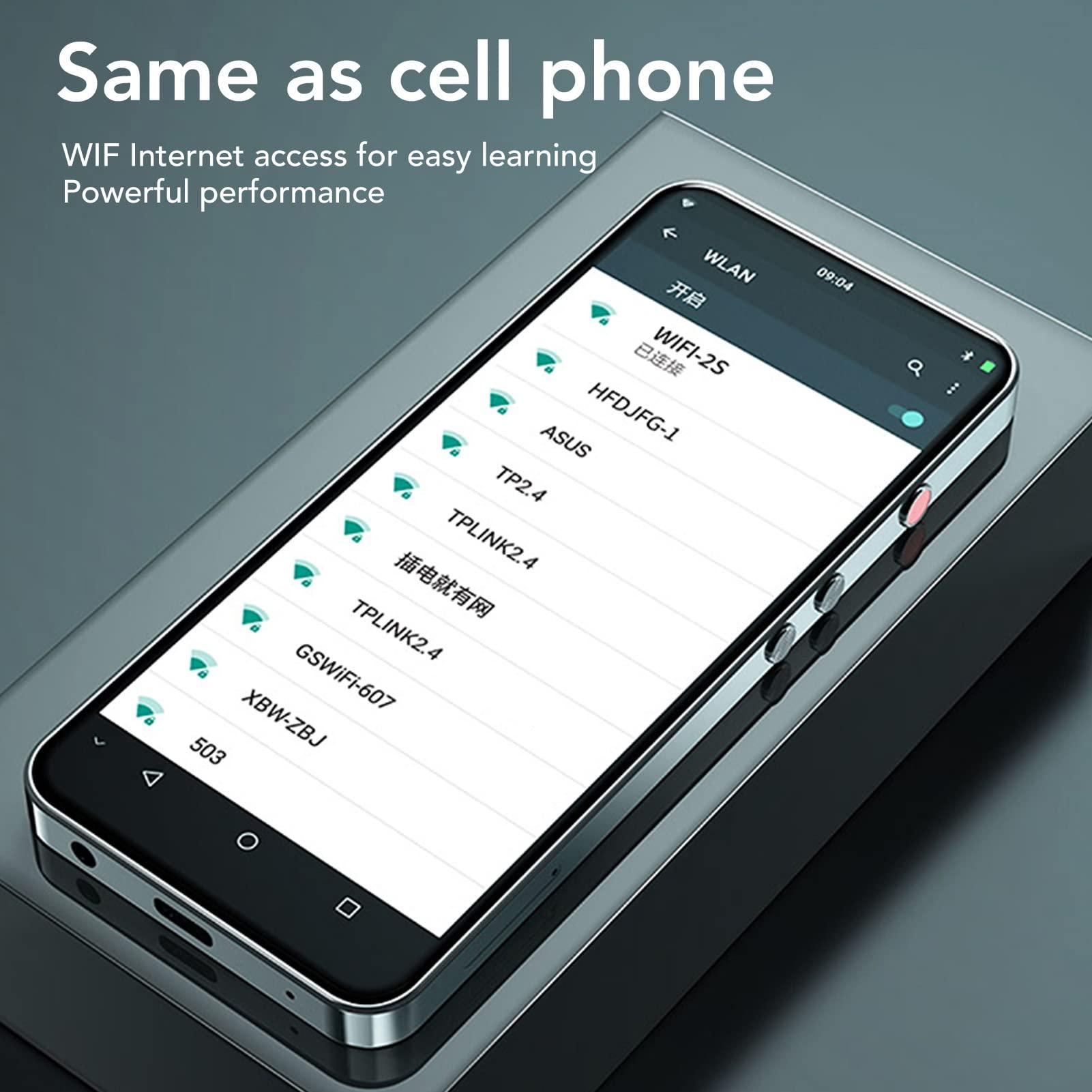 Luqeeg MP4 Player with Bluetooth and, 5 Full Mp3 Mp4 Player with Speaker, Android Portable Digital HiFi Sound Music Player for Sports Study Running (128GB)