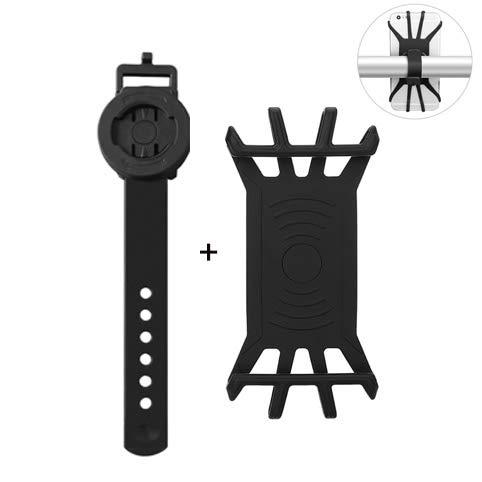 Teague MTB Phone Mount, Garmin Handlebar Mount Silicone Phone Holder for iPhone/Samsung/Galaxy/LG and Compatible with All Garmin Bike GPS Mount