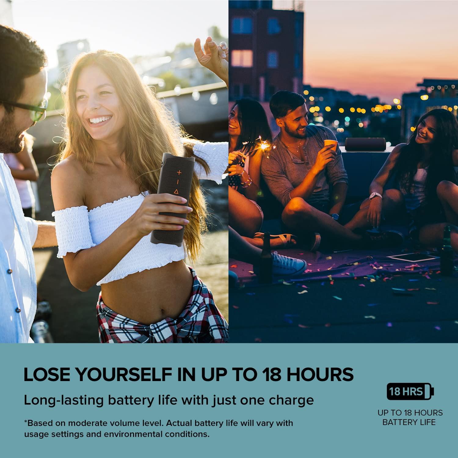 Creative Creative MUVO Go Portable Waterproof Bluetooth 5.3 Speaker with Up to 18 Hours of Battery Life, IPX7 Waterproof, and Powerful Bass Performance, Wireless Stereo Link (Blue)