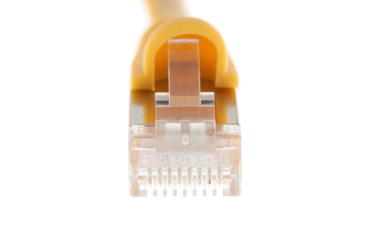 CablesAndKits CablesAndKits - Shielded (STP) Cat6 Ethernet Cable, Booted, Jacket: PVC (cm), 10 ft, Yellow, Pure Copper, RJ45 Computer & Networking Patch Cord
