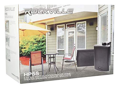 Rockville Rockville (2) HP5S BK 5.25" Outdoor/Indoor Swivel Home Theater Speakers in Black