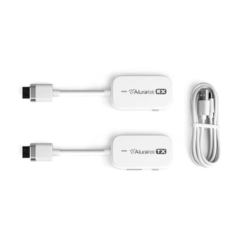 Aluratek Aluratek Streamcast Pro Wireless 1080P HDMI Transmitter and Receiver Streaming Kit for Wireless Streaming Video/Audio from Laptop to TV/Monitor, Plug-N-Play (AWHTR01F)