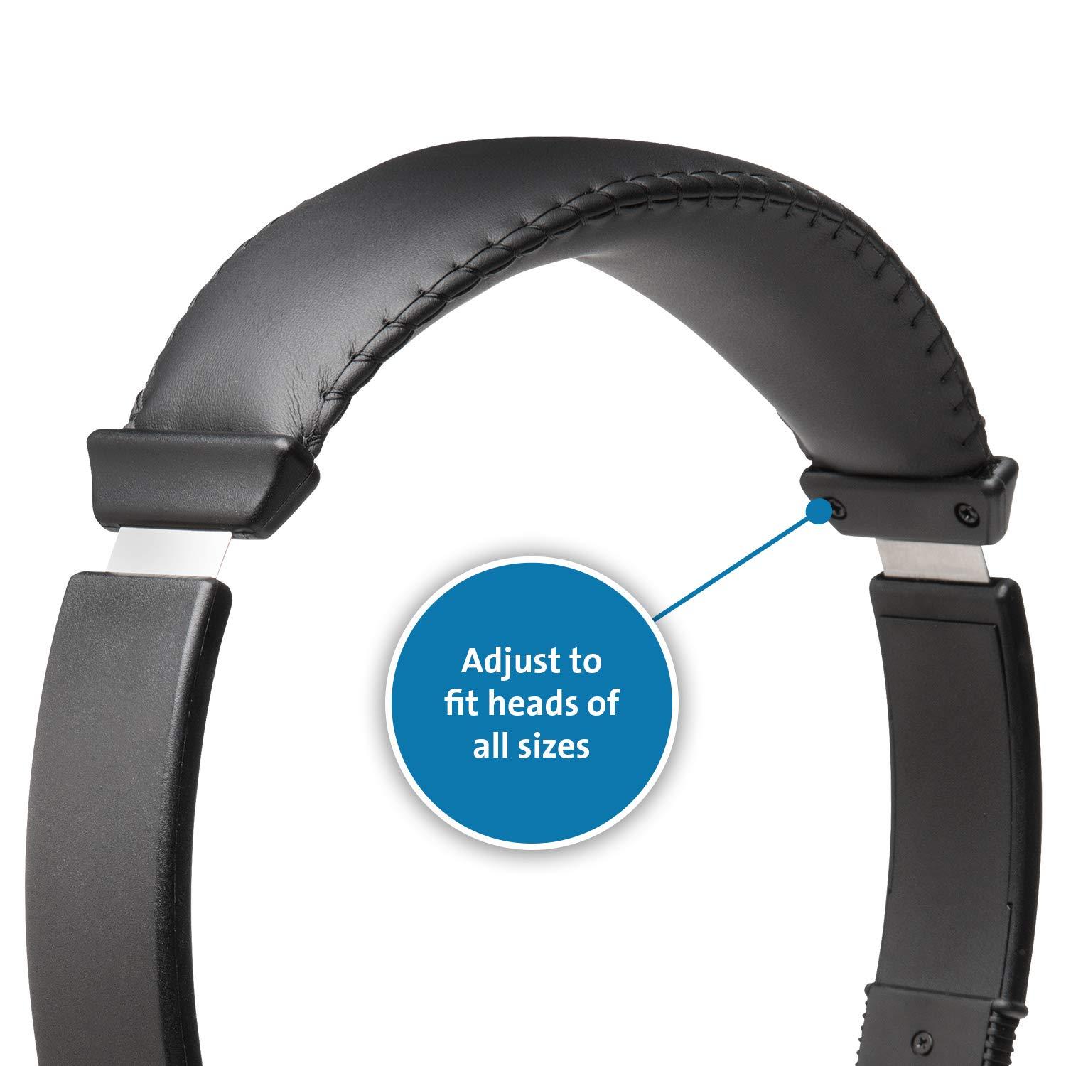 Kensington Kensington Hi-Fi Headphones with Microphone (K97603WW), Black, Universal, 3.5mm