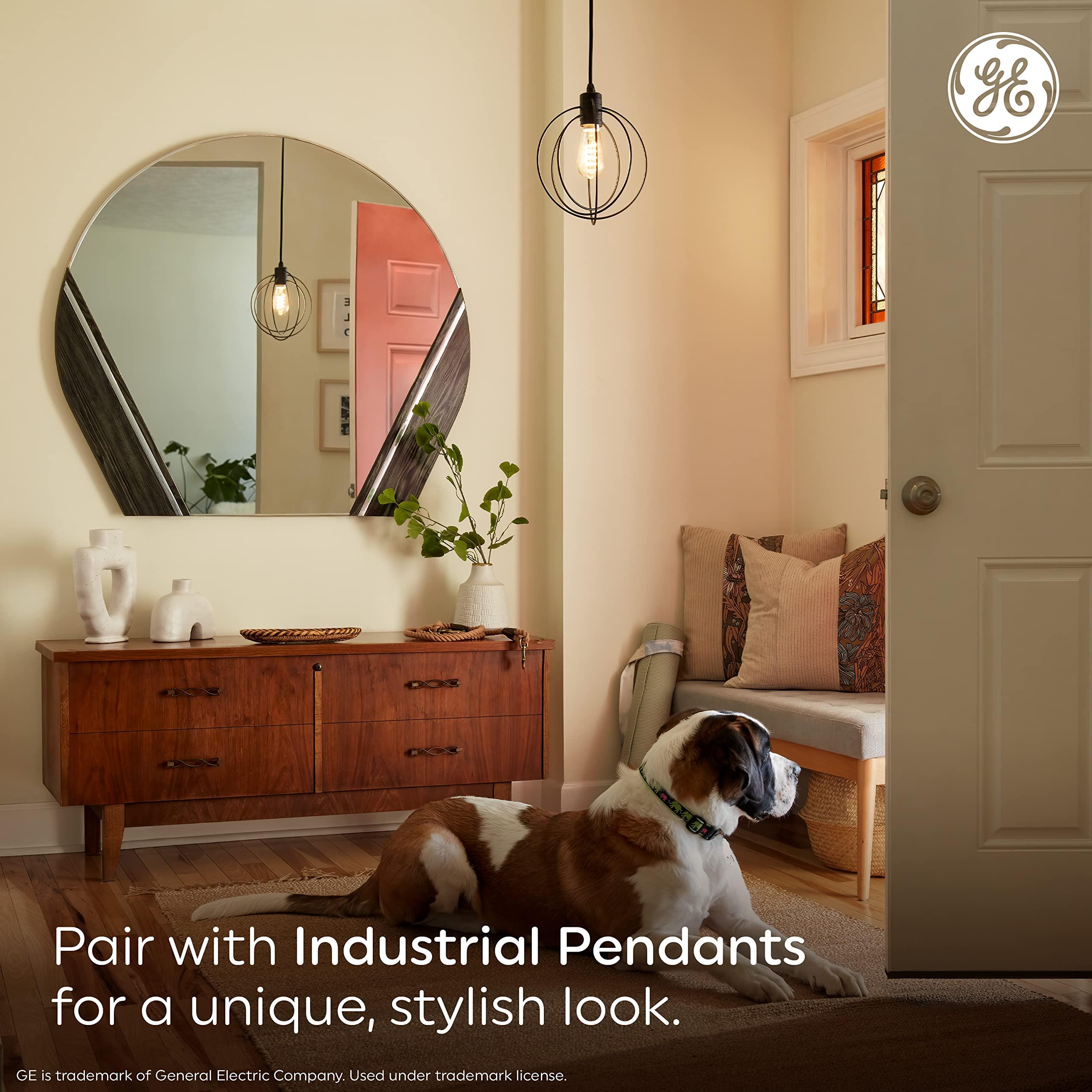 GE Lighting GE Vintage Style LED Light Bulb, 40 Watt, Amber Finish, PS52 Large Pear Shaped Bulb (1 Pack)