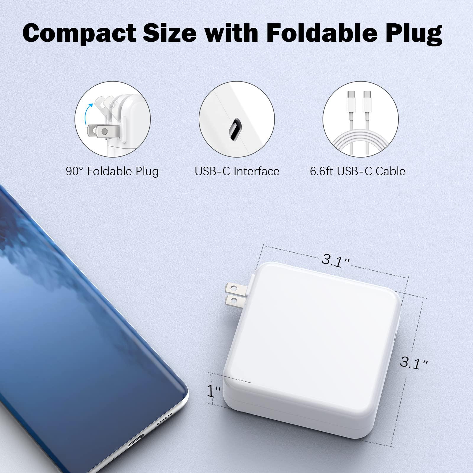 BlueOrigin Mac Book Pro Charger - 120W USB C Fast Charger Adapter Compatible with MacBook Pro & MacBook Air 13, 14, 15, 16 inch, iPad Pro, Samsung Galaxy and All USB C Device