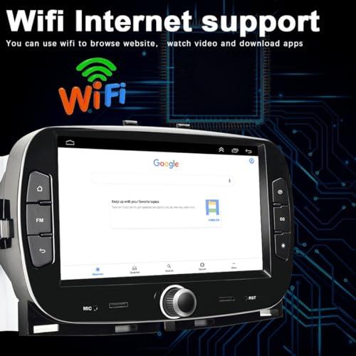 WEPARTICULAR Wireless Carplay Android Auto Car Stereo Compatible for Fiat 500 2016-2019 2Din 7'' Touch Screen 2+32G Android Car Radio Multimedia Player with RDS FM Mirror Link GPS WiFi BT DVR