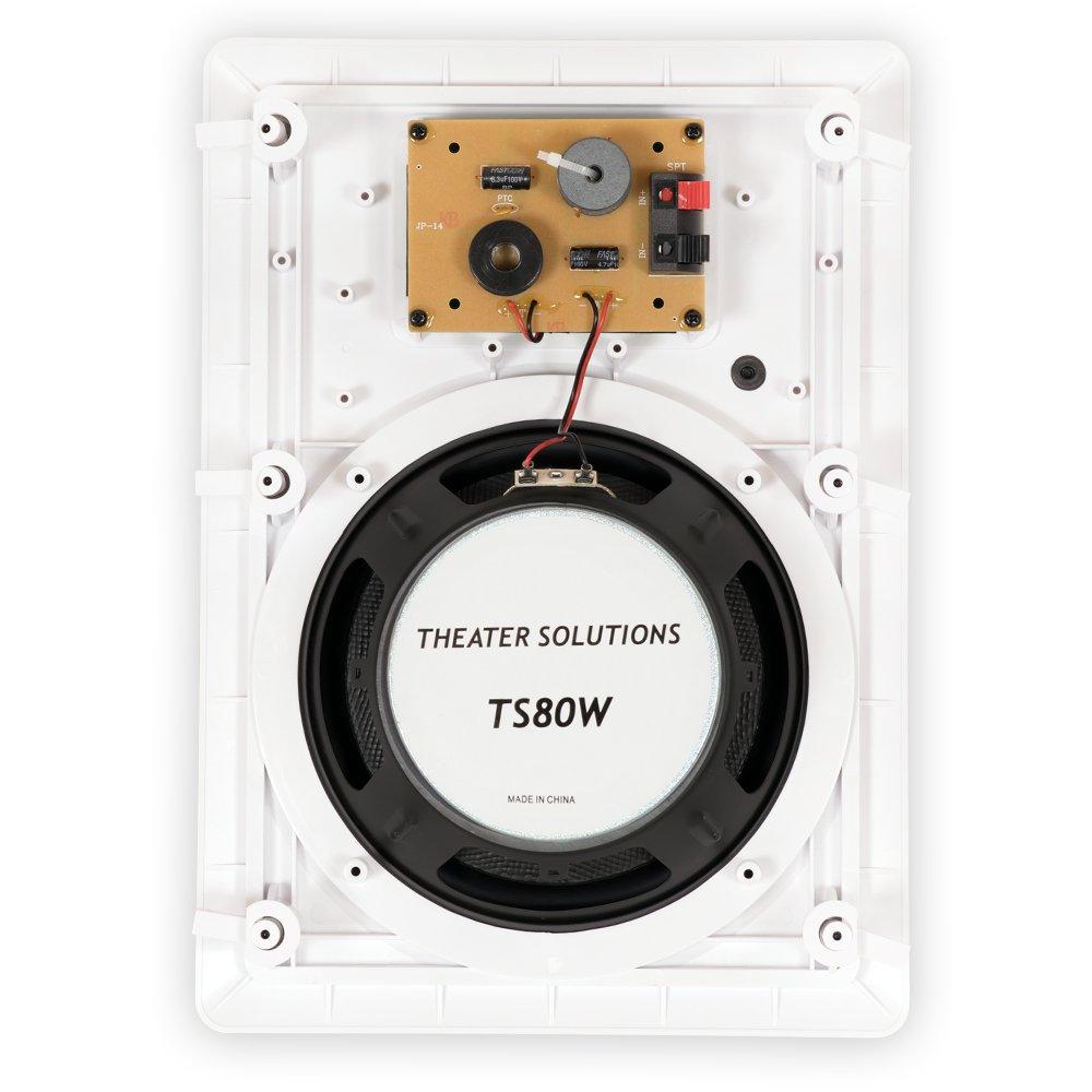 Theater Solutions Theater Solutions TS80W in Wall 8\" Speakers Surround Sound Home Theater 10 Pair Pack