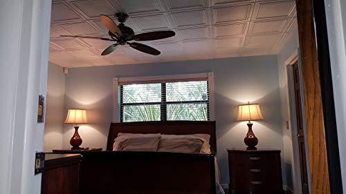 A La Maison Ceilings A La Maison Ceilings R24 Line Art Foam Glue-up Ceiling Tile (21.6 sq. ft./Case), Pack of 8, Plain White