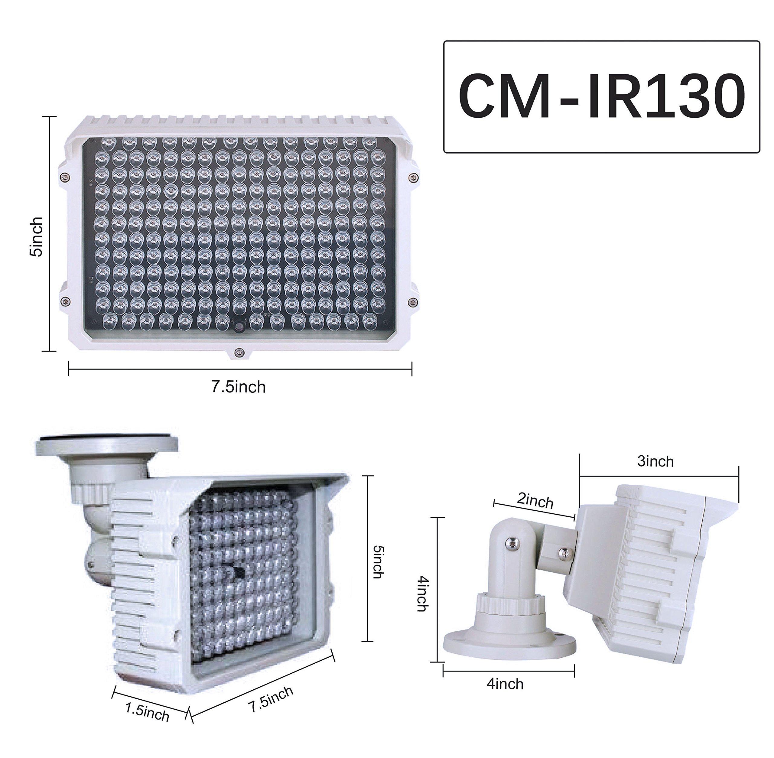 CMVision CMVision IR130-198 LED Indoor/Outdoor Long Range 300-400ft IR Illuminator with Free 3A 12VDC Adaptor