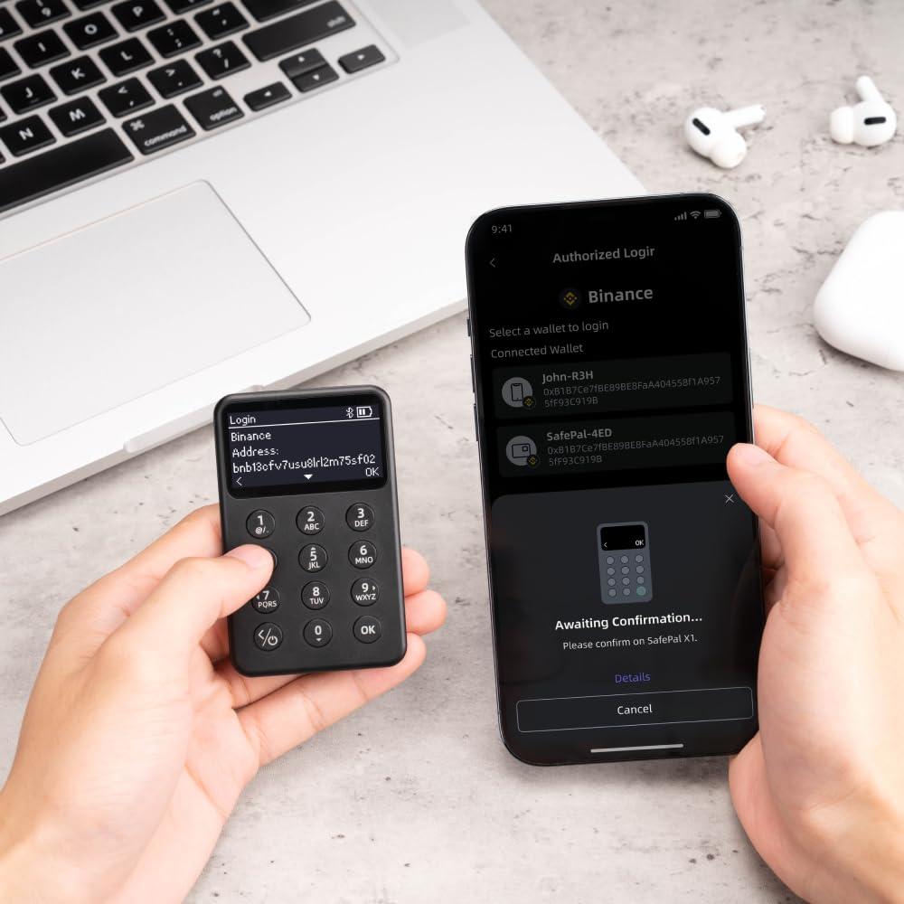 safepal SafePal X1 Cryptocurrency Hardware Wallet, Open-sourced with Bluetooth, Cold Storage for Bitcoin, Ethereum, Solana and More Tokens & NFTs, Secure Private Key, Mnemonic Phrase in Cold Wallet