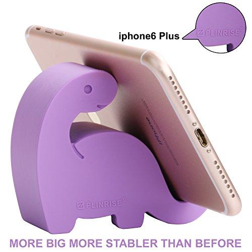 Z PLINRISE Plinrise Animal Desk Phone Stand, Update Dinosaur Silicone Office Phone Holder, Creative Phone Tablet Stand Mounts, Size:1.3" X 3.1" X 2.8"(Purple)