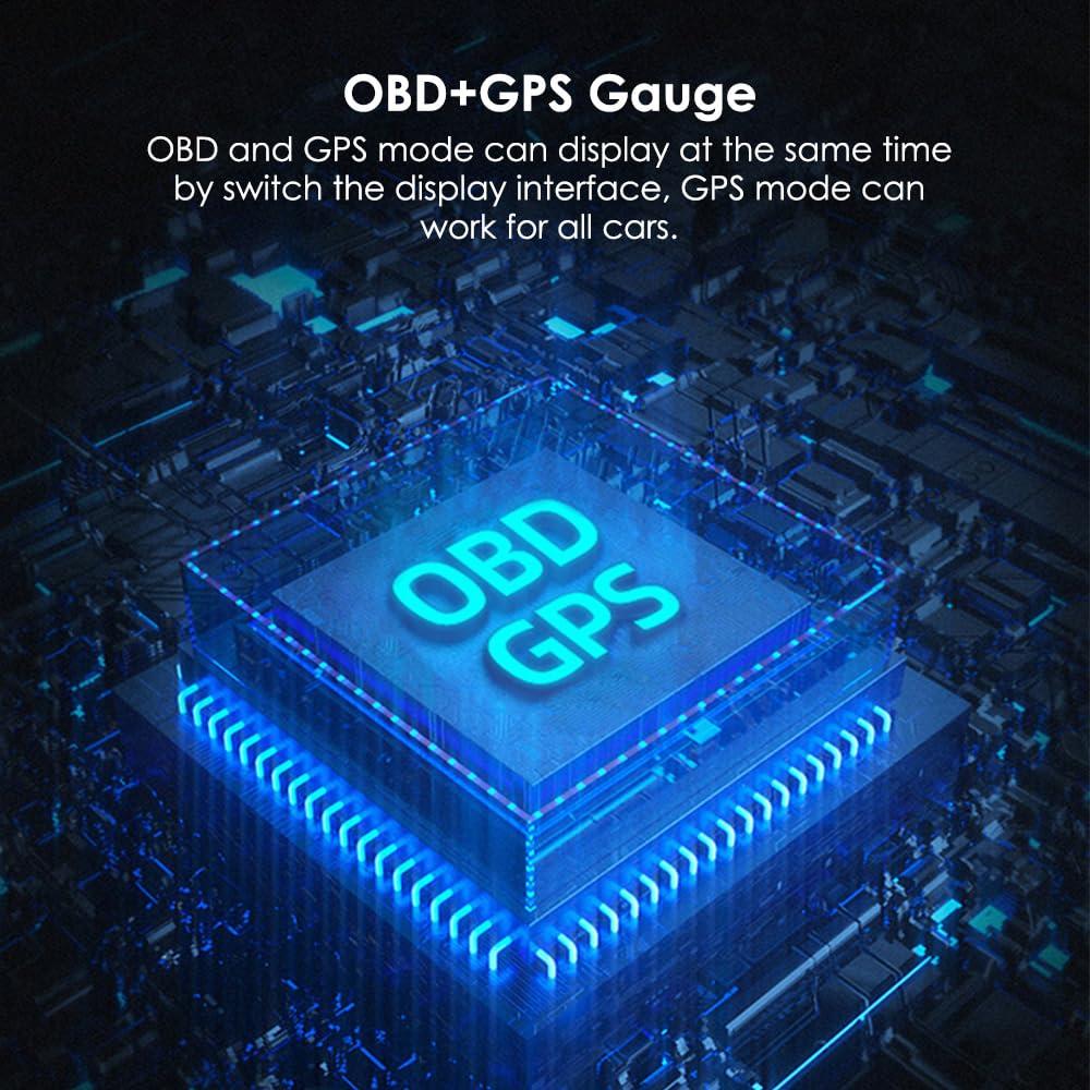 KACEPAR KACEPAR Head Up Display, Car HUD P8, OBDII & GPS Dual System, The 1st Model in The Market Can be Installed on A-Pillar Trim