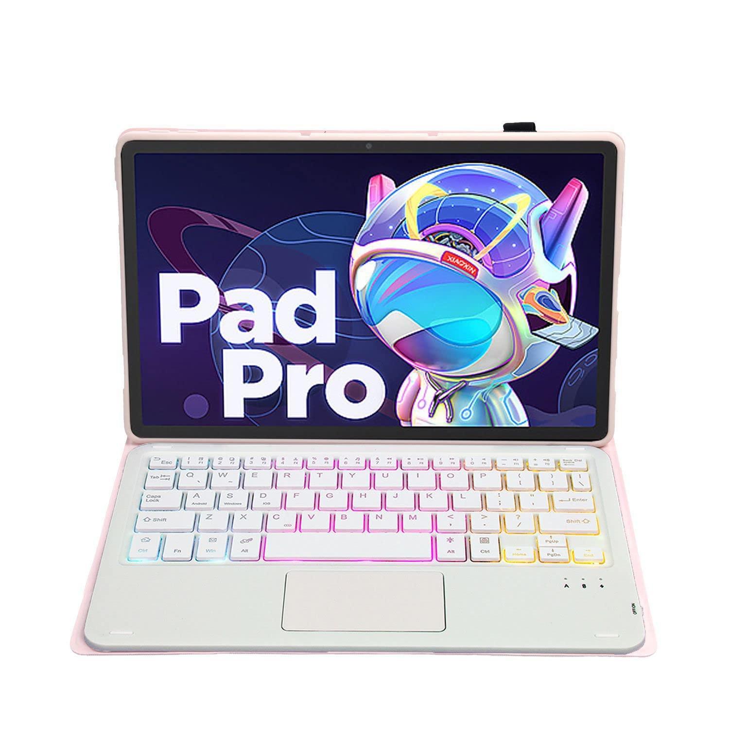 DirectNine Basics Keyboard Case for Lenovo Tab M10 3rd Gen-TB-328FU Display 10.1", Soft TPU Back Stand Cover, Magnetically Detachable Backlit Bluetooth Keyboard,Pink