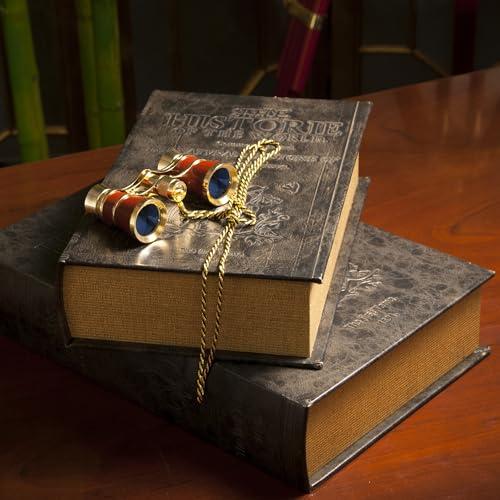 BARSKA Barska Large Antique Book Lock Box with Key Lock , 8.75\" x 2.75\" x 13\", black