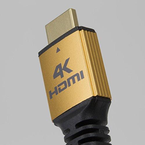 NTW NTW PURE PRO 4K HDMI Cable 12FT High Speed 18Gbps HDMI 2.0 Cable, 4K HDR, Ultra HD Cable 3D, 2160P, 1080P, Ethernet, Audio Return(ARC), Compatible PS5, PS4/3, UHD TV, Blu-ray, PC, Xbox, gold/black