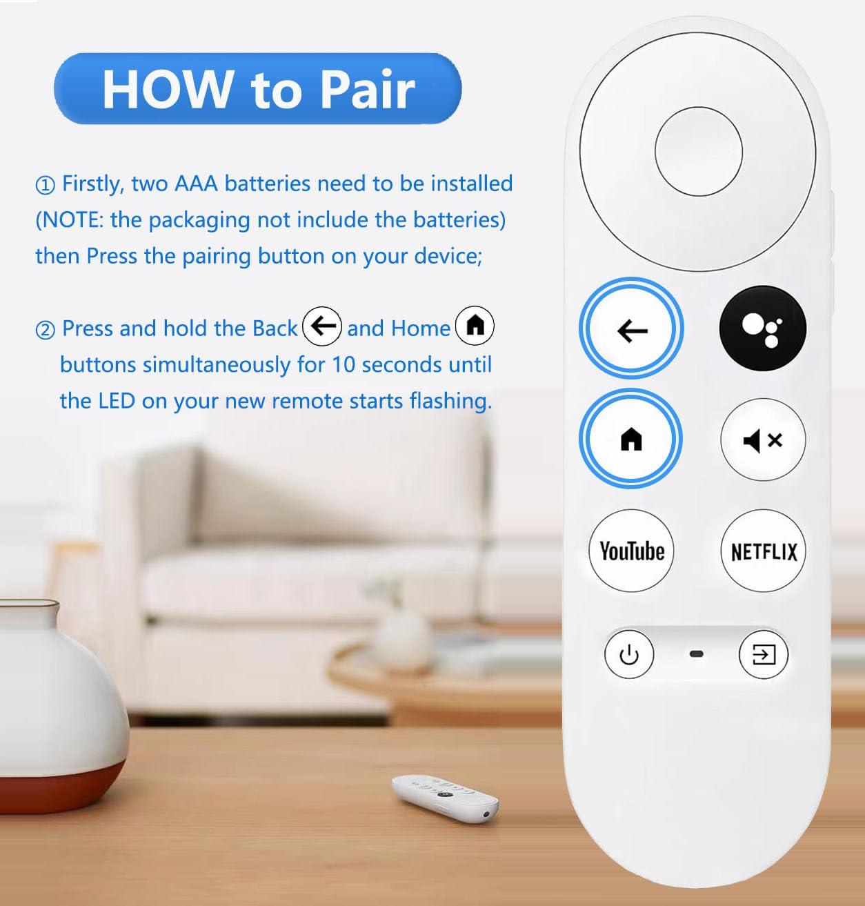 AieSHOP New Upgrade Voice Remote for Google Chromecast 4k Snow/HD TV, Replacement Remote Control for G9N9N, GA01920-US, GA01409-US, GA01923-US, GA01919-US