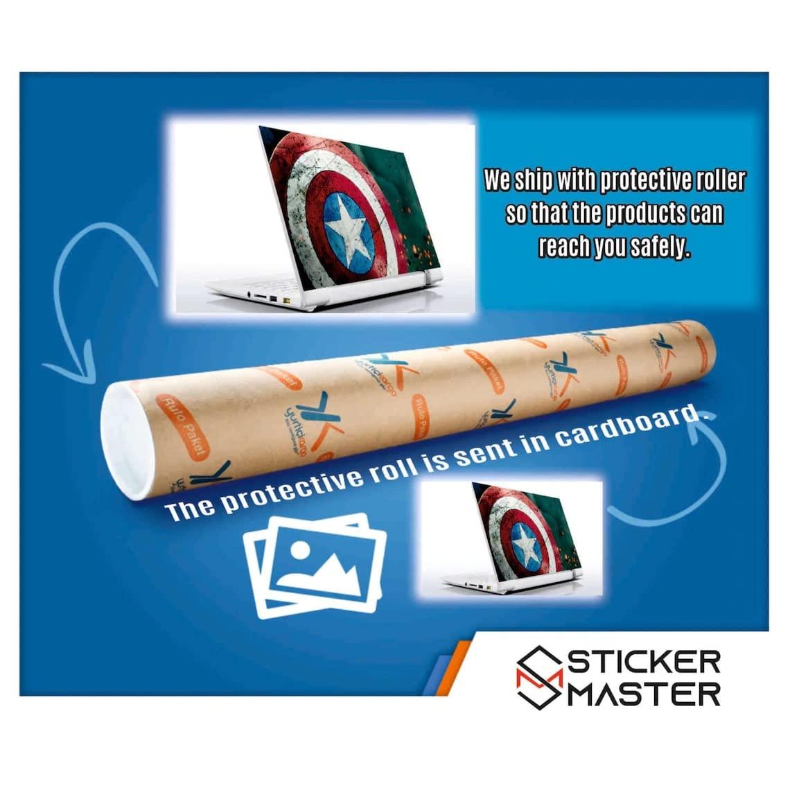 Sticker Master Sticker Master Stylish Set Yellow Laptop Vinyl Sticker Skin Cover 13 14 15 Inch Notebook Decal for MacBook Asus Acer Hp Lenovo Huawei Dell Ms Toshiba 19 inch (40.5x27 cm)