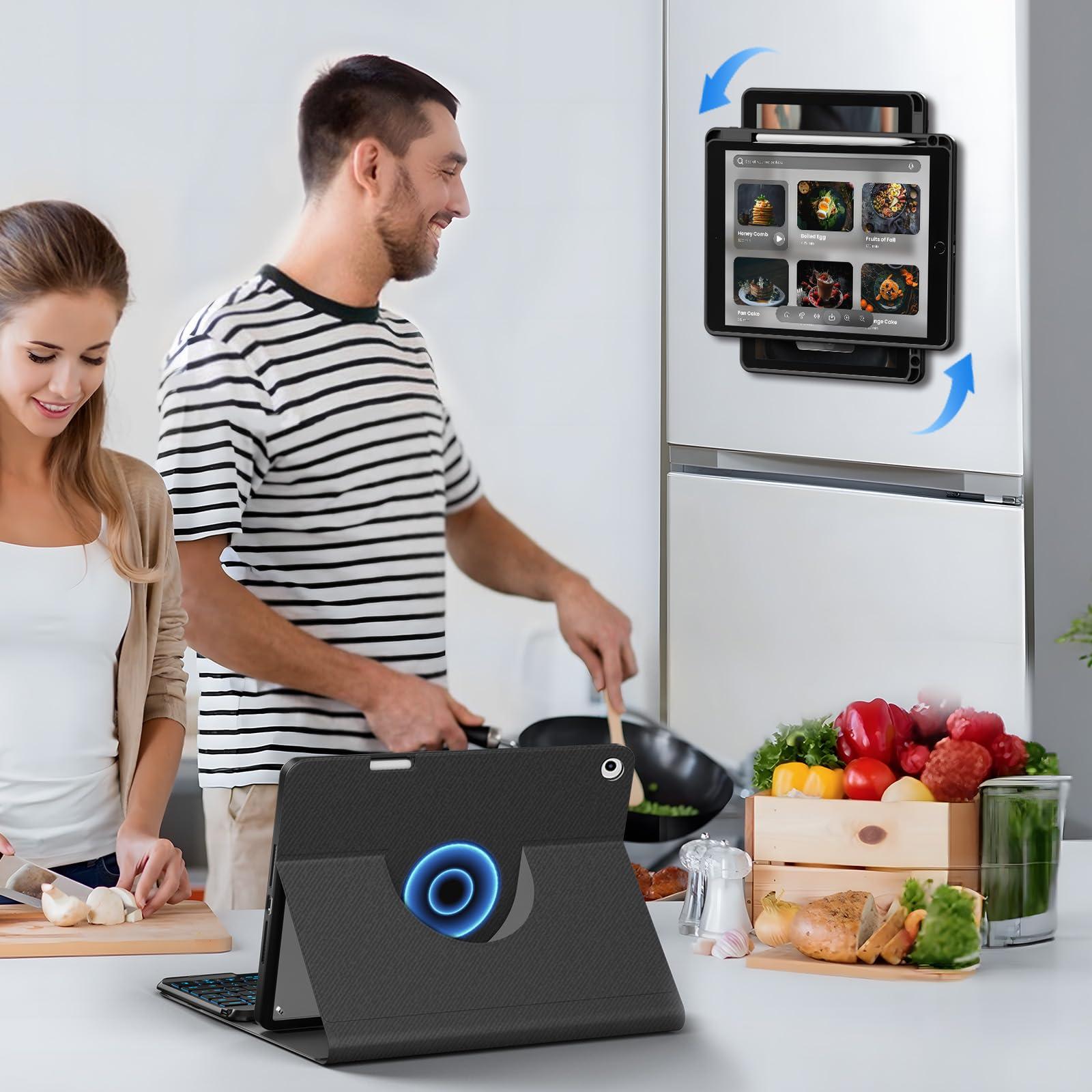 OYEEICE OYEEICE Keyboard Case for iPad 6th Generation 9.7 inch - 7 Color Backlit Detachable Wireless Keyboard, Upgraded Magnetic Cover with Pencil Holder for iPad Air 2nd Generation & iPad 6th/5th Gen - Black