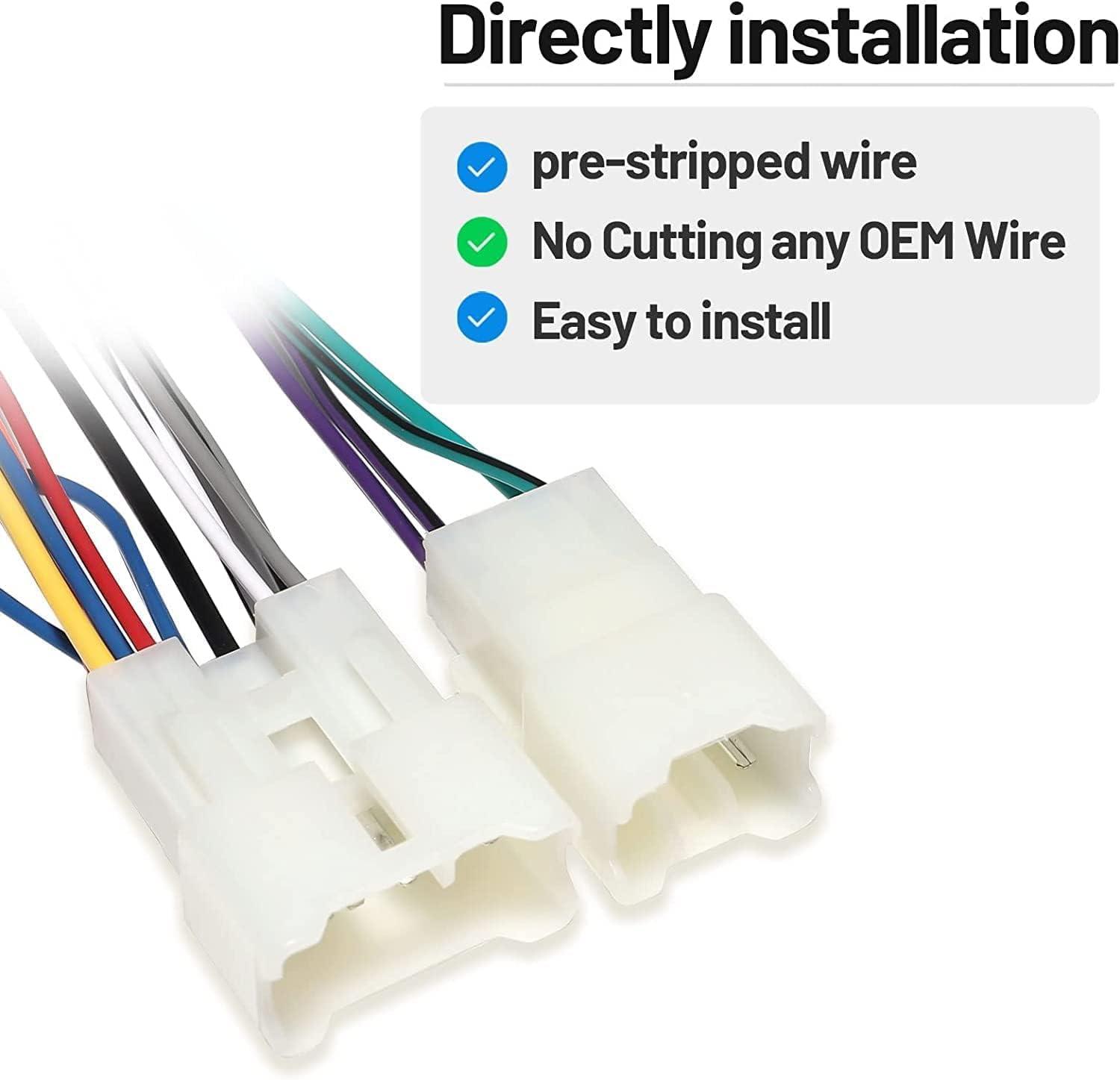 RED WOLF RED WOLF Car Radio ISO Wiring Harness Compatible with Toyota 2005-2020 Tacoma, 1996-2009 RAV4, 2004-2018 Tundra, Subaru 2014-2019 WRX Forester Non JBL System Aftermarket Stereo ISO Wire Cable Plug