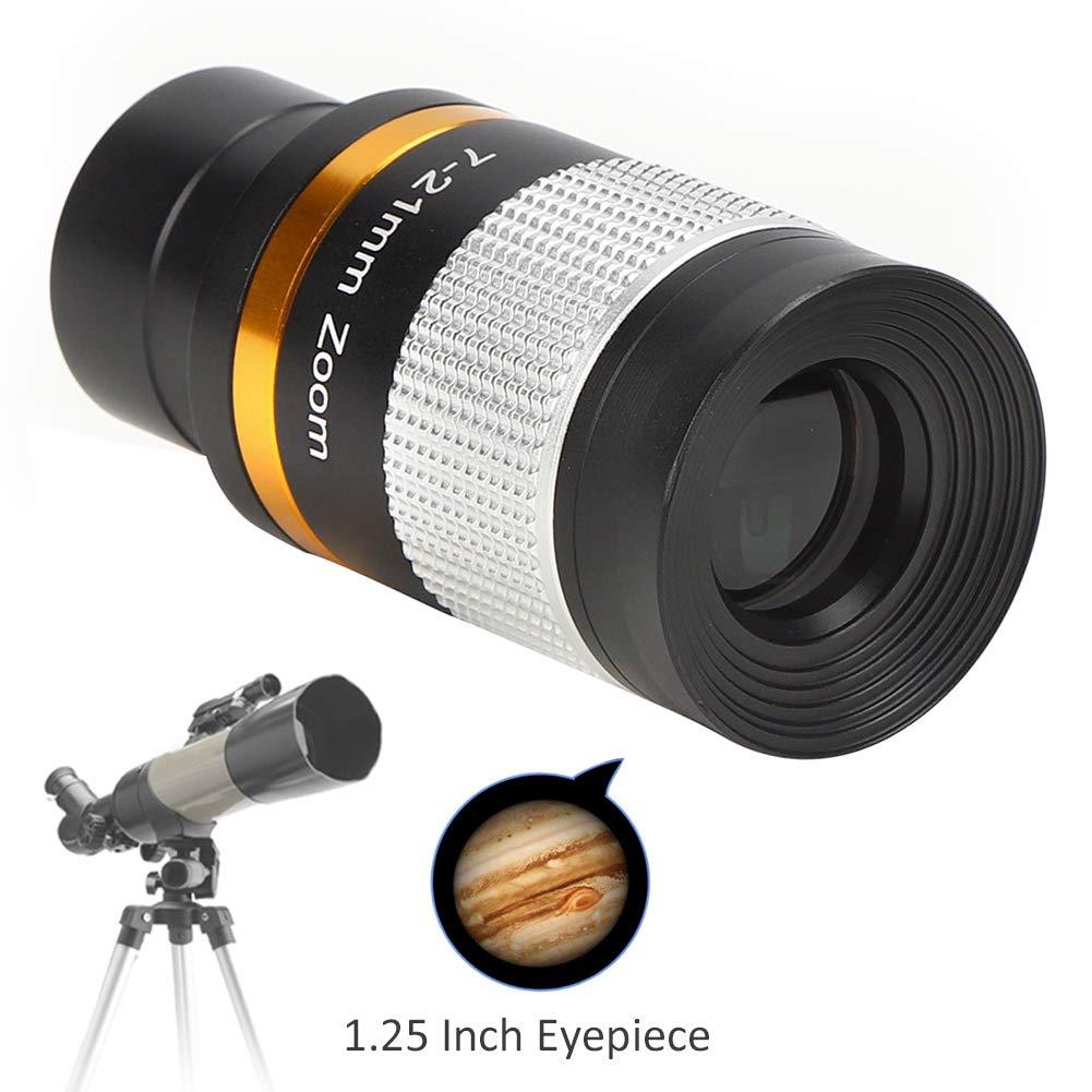 Gonetre Telescope and accessories Coating Astronomical Telescope 1mm Continuous Zoom Eyepiece 1.25 Inch 31.7 MM Silver 10 * 5 * 5CM Monocular telescope